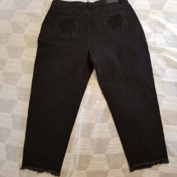 Disturbia Cobweb Distressed Denim Jeans Women's 14 - Picture 4 of 11